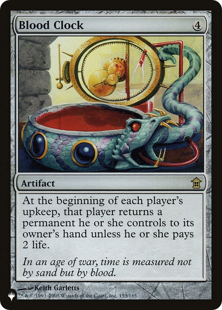 Image for Blood Clock (153/165) [The List Reprints] - Magic: The Gathering