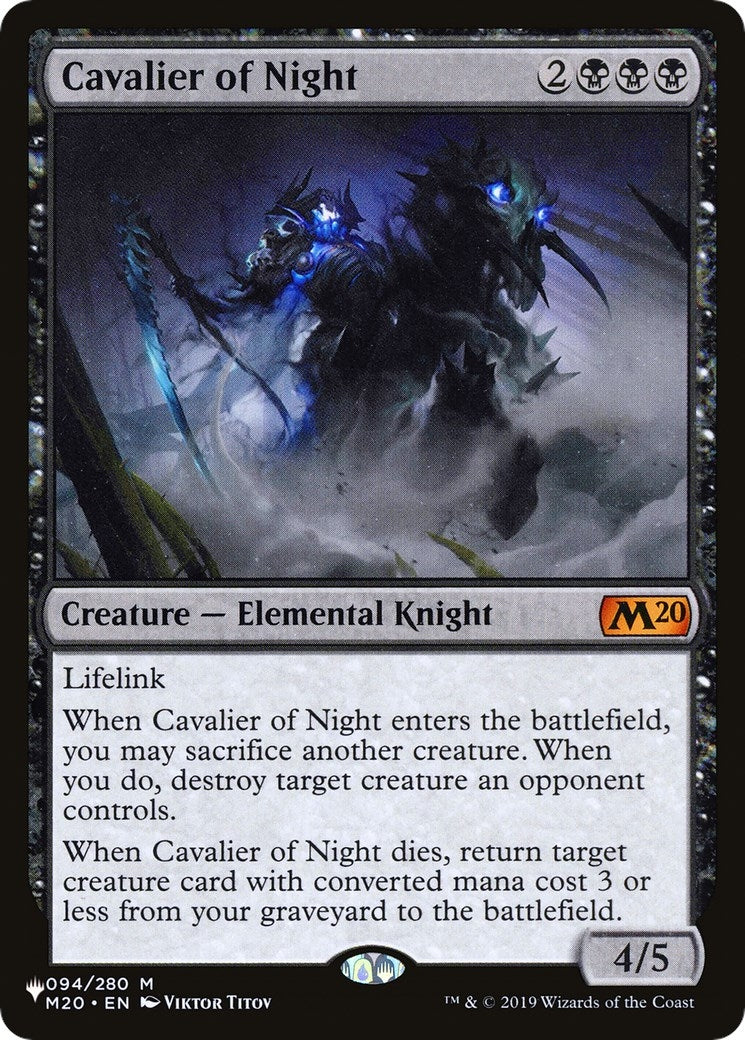 Image for Cavalier of Night (094/280) [The List Reprints] - Magic: The Gathering