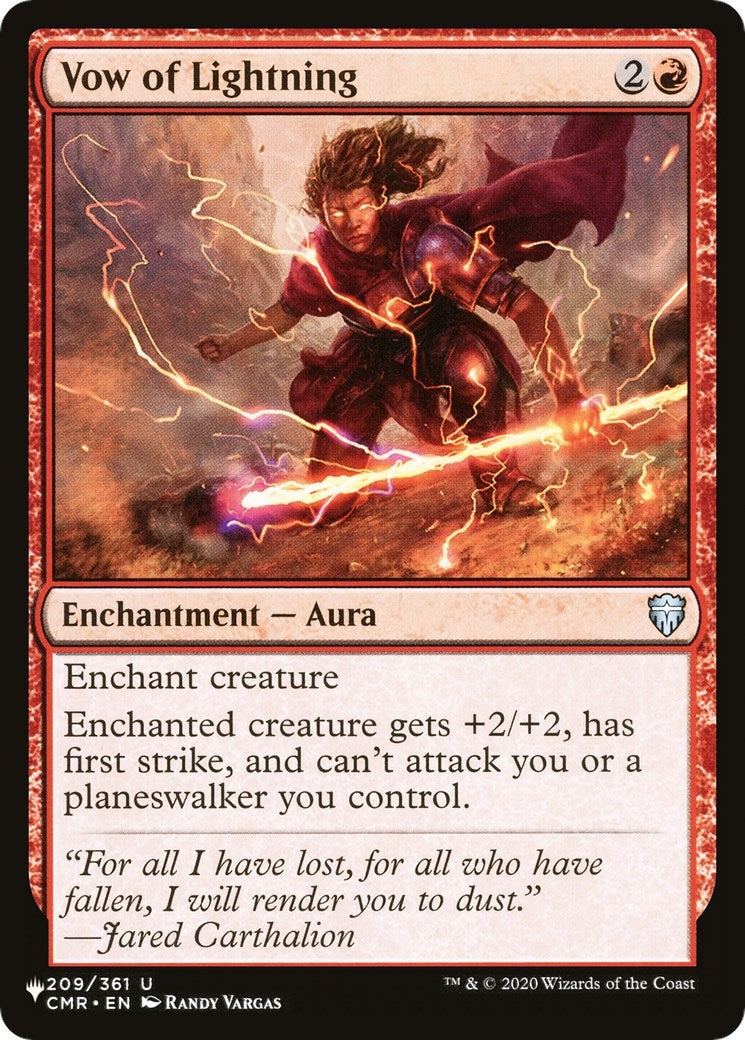 Image for Vow of Lightning (209/361) [The List Reprints] - Magic: The Gathering