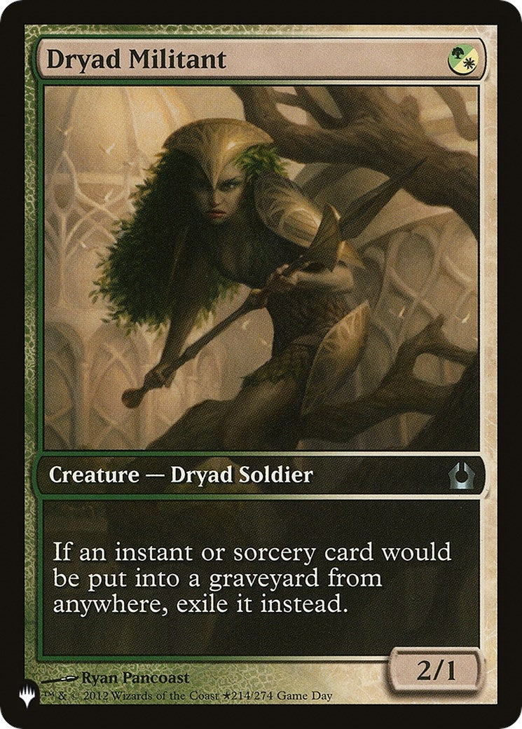 Image for Dryad Militant (214/274) [The List Reprints] - Magic: The Gathering
