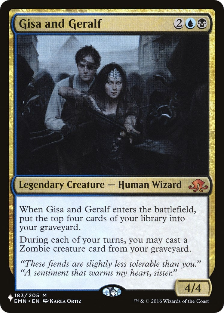 Image for Gisa and Geralf (183/205) [The List Reprints] - Magic: The Gathering