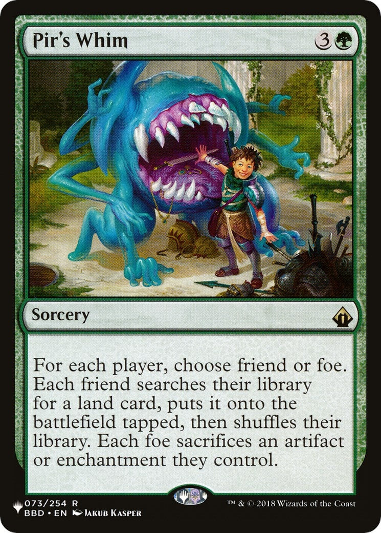 Image for Pir's Whim (073/254) [The List Reprints] - Magic: The Gathering