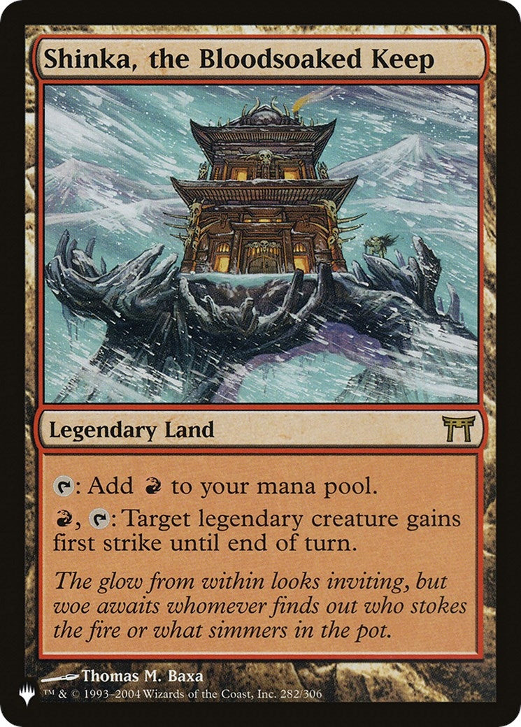 Image for Shinka, the Bloodsoaked Keep (282/306) [The List Reprints] - Magic: The Gathering