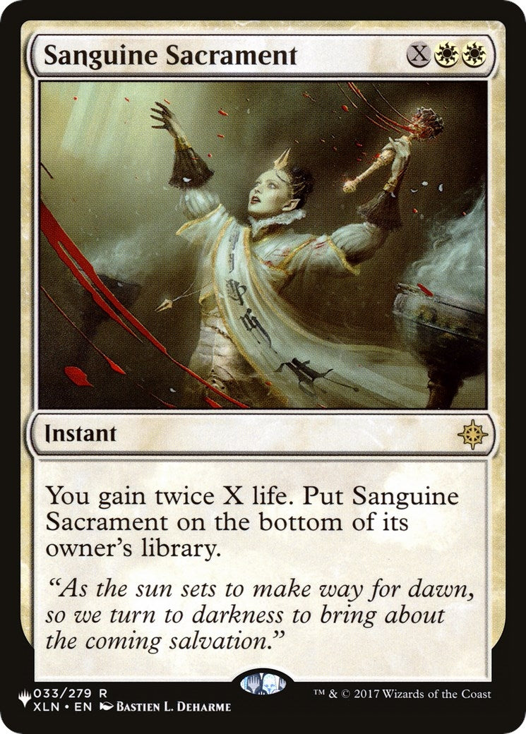 Image for Sanguine Sacrament (033/279) [The List Reprints] - Magic: The Gathering