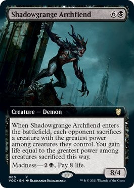 Image for Shadowgrange Archfiend (Extended Art) (60) [Innistrad: Crimson Vow] - Magic: The Gathering