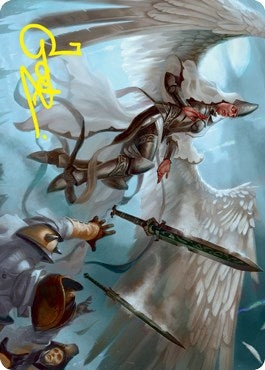 Image for Angelic Quartermaster Art Card (Gold-Stamped Signature) (5) [Innistrad: Crimson Vow] - Magic: The Gathering