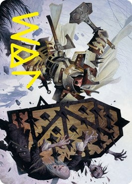 Image for Estwald Shieldbasher Art Card (Gold-Stamped Signature) (9) [Innistrad: Crimson Vow] - Magic: The Gathering