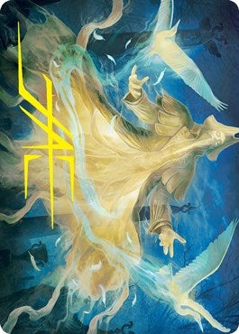 Image for Heron-Blessed Geist Art Card (Gold-Stamped Signature) (13) [Innistrad: Crimson Vow] - Magic: The Gathering