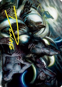 Image for Lunar Rejection Art Card (Gold-Stamped Signature) (23) [Innistrad: Crimson Vow] - Magic: The Gathering
