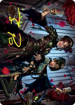 Image for Falkenrath Celebrants (73/81) Art Card (Gold-Stamped Signature) (73) [Innistrad: Crimson Vow] - Magic: The Gathering