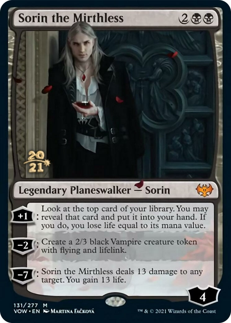 Image for Sorin the Mirthless (131) [Prerelease Cards] - Magic: The Gathering