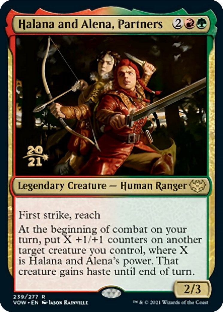 Image for Halana and Alena, Partners (239) [Prerelease Cards] - Magic: The Gathering