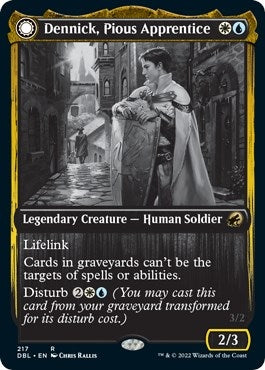 Image for Dennick, Pious Apprentice (217) [Innistrad: Double Feature] - Magic: The Gathering