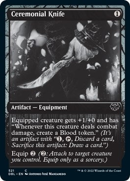 Image for Ceremonial Knife (521) [Innistrad: Double Feature] - Magic: The Gathering