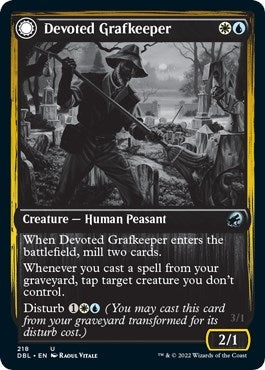 Image for Devoted Grafkeeper (218) [Innistrad: Double Feature] - Magic: The Gathering