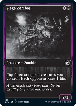 Image for Siege Zombie (121) [Innistrad: Double Feature] - Magic: The Gathering