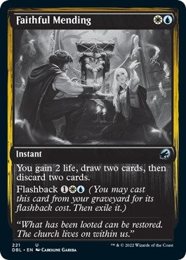 Image for Faithful Mending (221) [Innistrad: Double Feature] - Magic: The Gathering