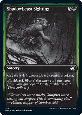 Image for Shadowbeast Sighting (198) [Innistrad: Double Feature] - Magic: The Gathering