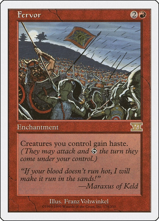 Image for Fervor (174) [Classic Sixth Edition] - Magic: The Gathering