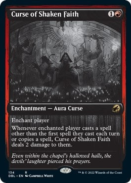 Image for Curse of Shaken Faith (134) [Innistrad: Double Feature] - Magic: The Gathering