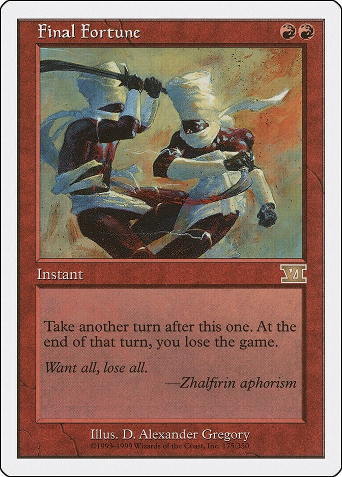 Image for Final Fortune (175) [Classic Sixth Edition] - Magic: The Gathering