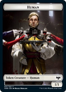 Image for Human (001) // Spirit (002) Double-Sided Token (1 // 2) [Innistrad: Crimson Vow] - Magic: The Gathering