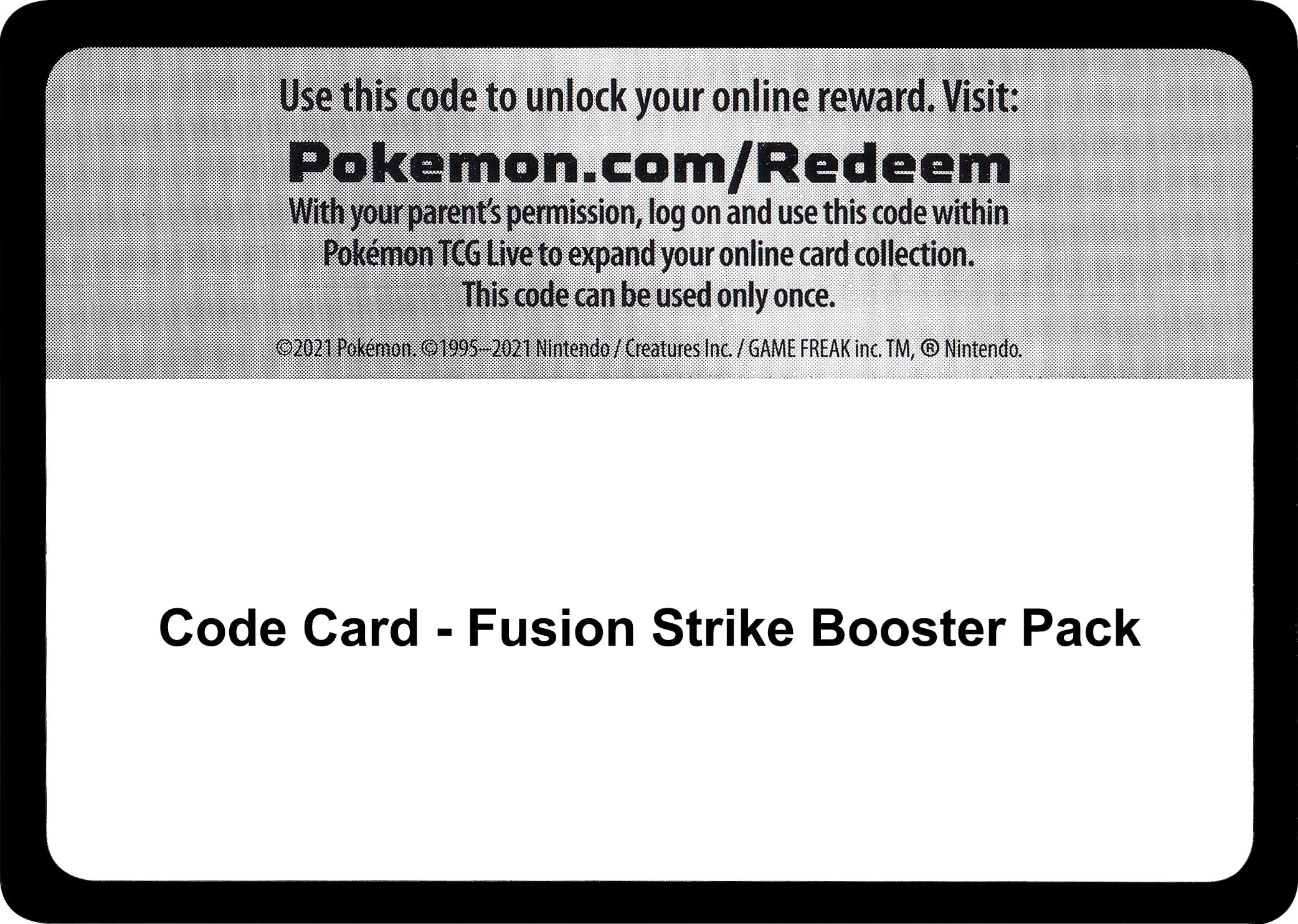 Image for Code Card - Fusion Strike Booster Pack [SWSH08: Fusion Strike] - Pokemon