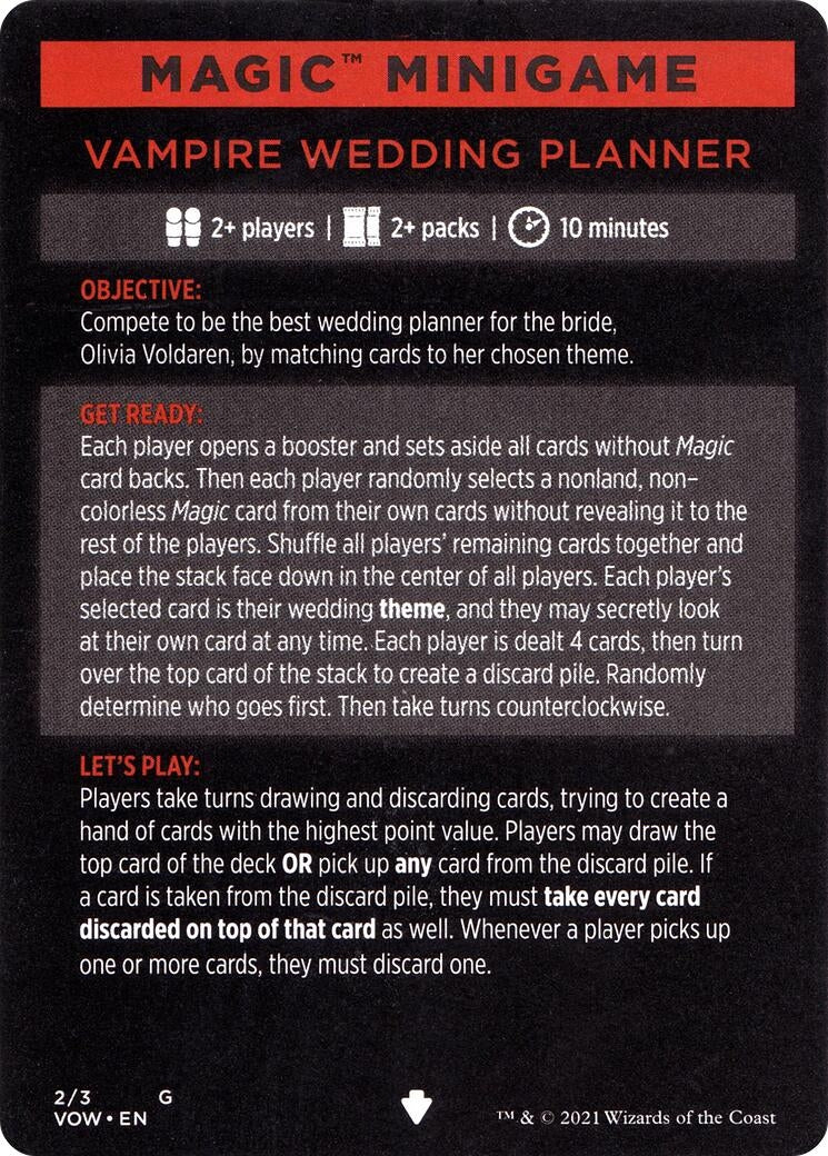 Image for Magic Minigame: Vampire Wedding Planner (2) [Innistrad: Crimson Vow] - Magic: The Gathering