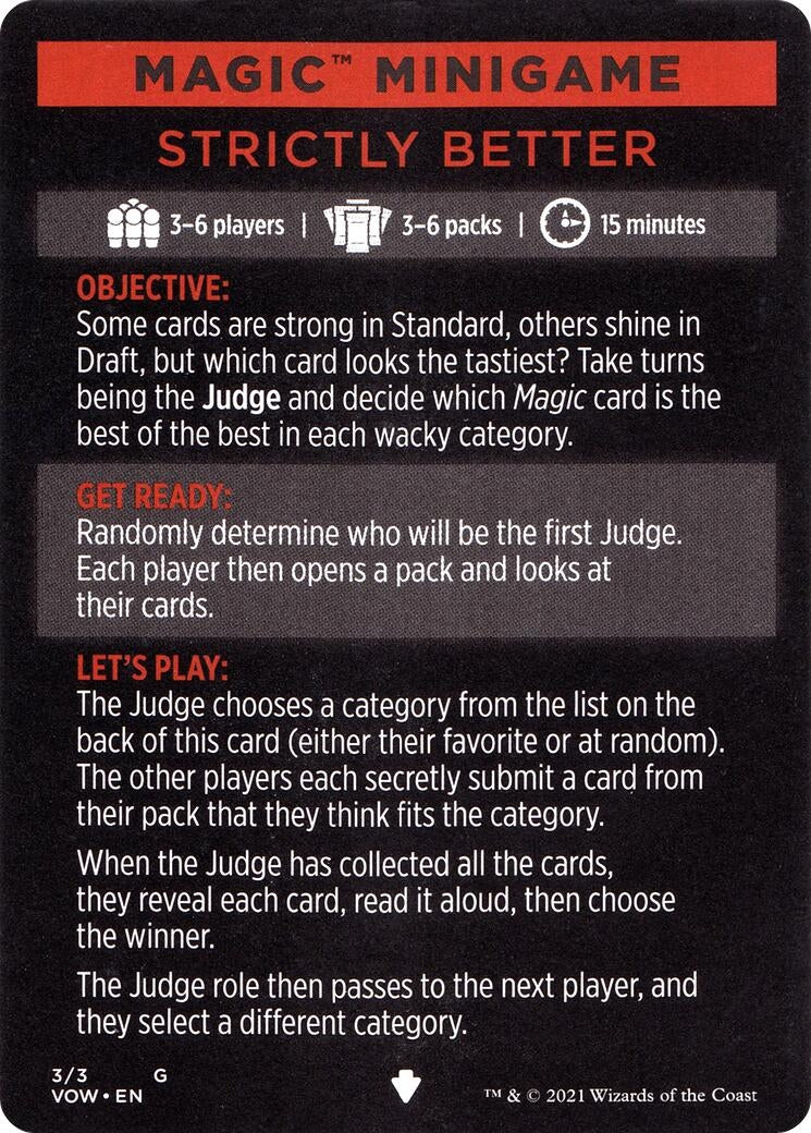Image for Magic Minigame: Strictly Better (3) [Innistrad: Crimson Vow] - Magic: The Gathering