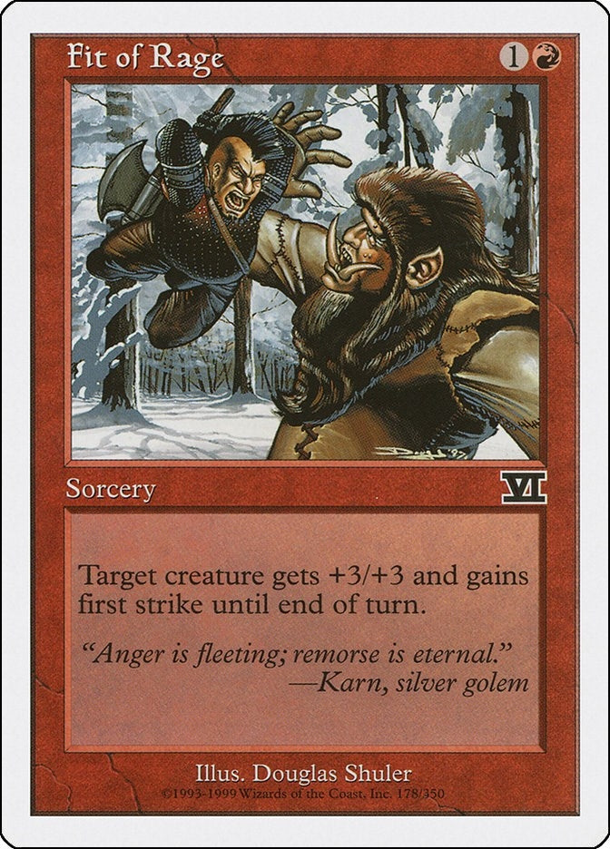 Image for Fit of Rage (178) [Classic Sixth Edition] - Magic: The Gathering