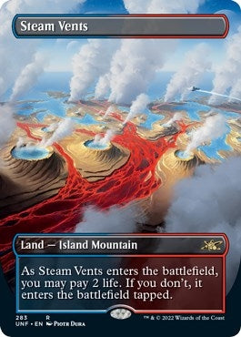 Image for Steam Vents (Borderless) (283) [Unfinity] - Magic: The Gathering