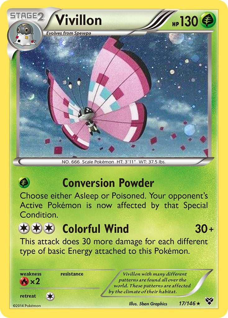 Image for Vivillon - 17/146 (Cosmos Holo) (017/146) [Blister Exclusives] - Pokemon