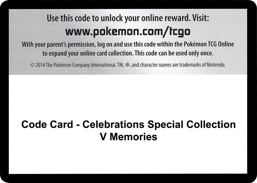 Image for Code Card - Celebrations Special Collection - V Memories [Celebrations] - Pokemon