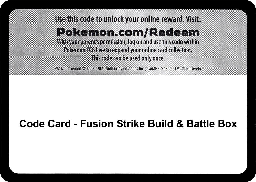 Image for Code Card - Fusion Strike Build & Battle Box [SWSH08: Fusion Strike] - Pokemon