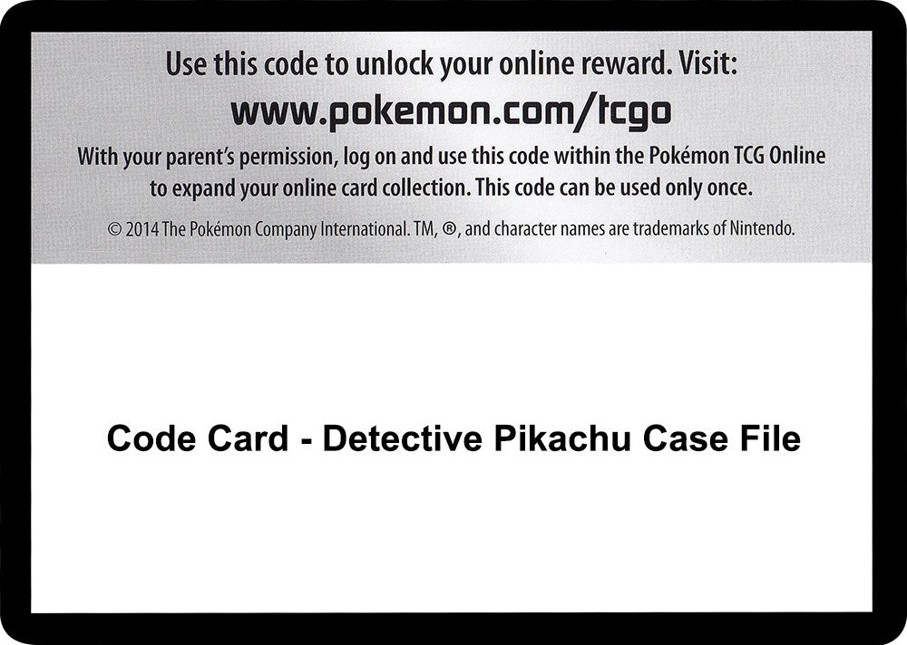 Image for Code Card - Detective Pikachu Case File [Detective Pikachu] - Pokemon