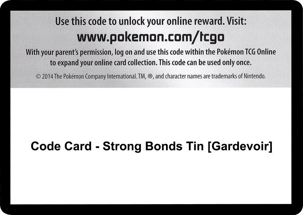 Image for Code Card - Strong Bonds Tin [Gardevoir] [Miscellaneous Cards & Products] - Pokemon