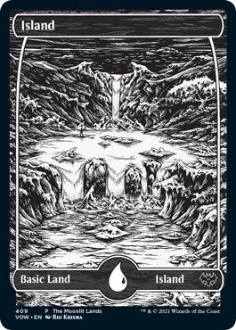 Image for Island (Moonlit Land) (Foil Etched) (409) [WPN & Gateway Promos] - Magic: The Gathering