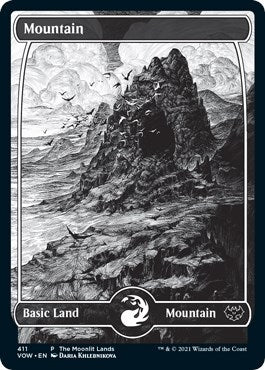 Image for Mountain (Moonlit Land) (Foil Etched) (411) [WPN & Gateway Promos] - Magic: The Gathering