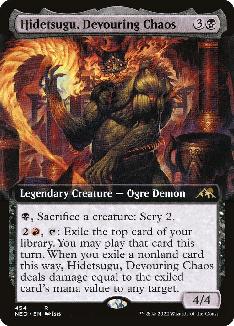 Image for Hidetsugu, Devouring Chaos (Extended Art) (454) [Kamigawa: Neon Dynasty] - Magic: The Gathering