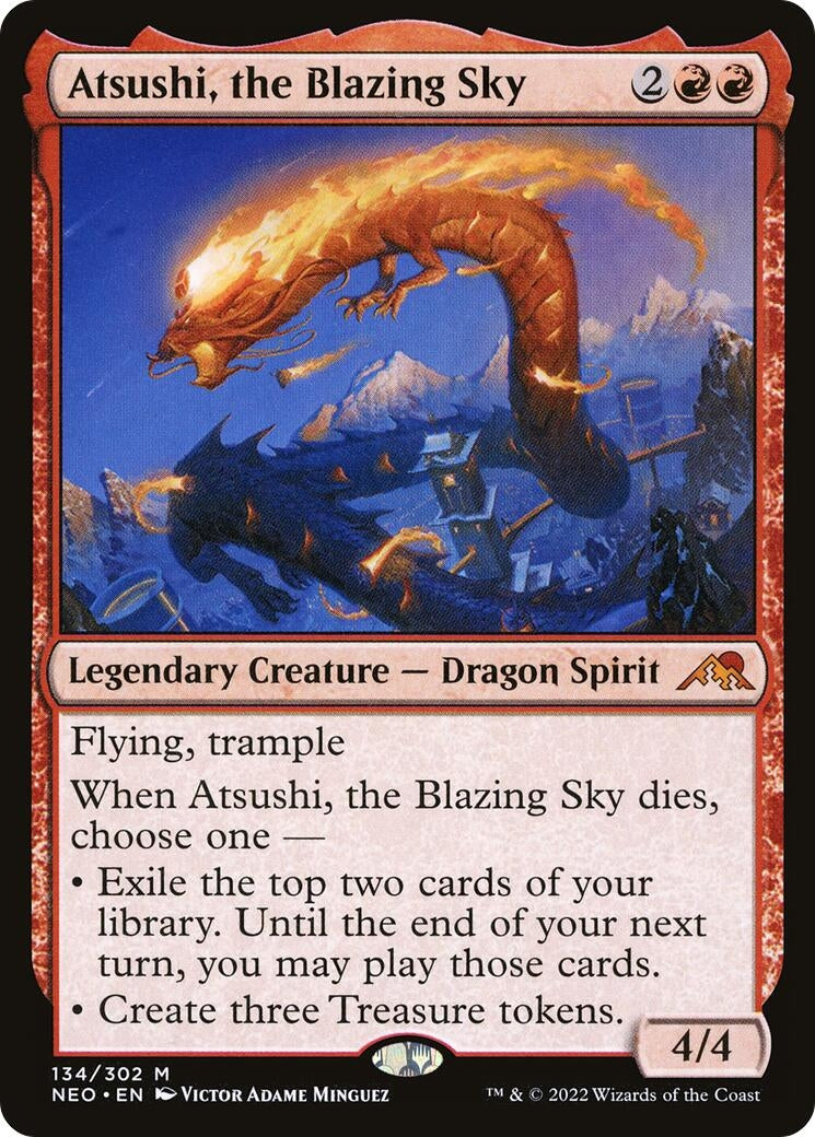 Image for Atsushi, the Blazing Sky (134) [Kamigawa: Neon Dynasty] - Magic: The Gathering