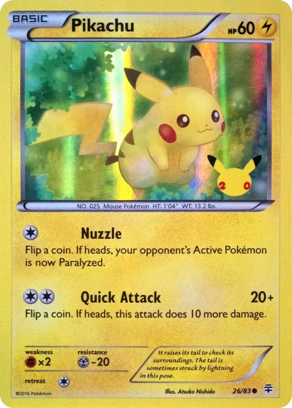 Image for Pikachu - 26/83 (20th Anniversary) (026/083) [Miscellaneous Cards & Products] - Pokemon