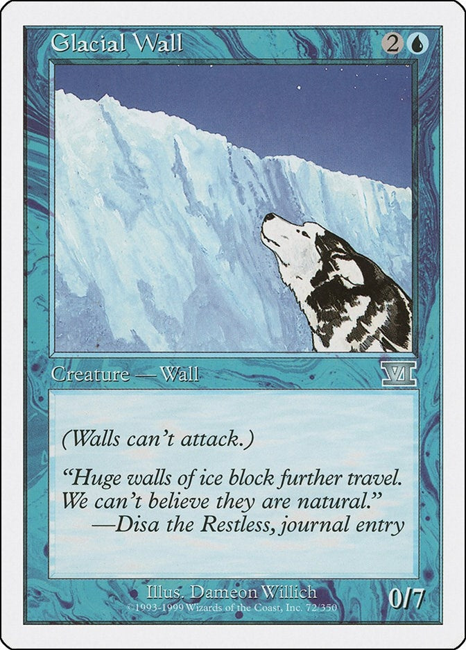 Image for Glacial Wall (72) [Classic Sixth Edition] - Magic: The Gathering