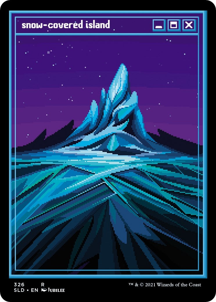 Image for Snow-Covered Island (PixelSnowLands.jpg) (326) [Secret Lair Drop Series] - Magic: The Gathering