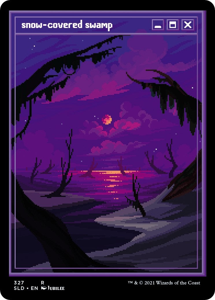 Image for Snow-Covered Swamp (PixelSnowLands.jpg) (327) [Secret Lair Drop Series] - Magic: The Gathering