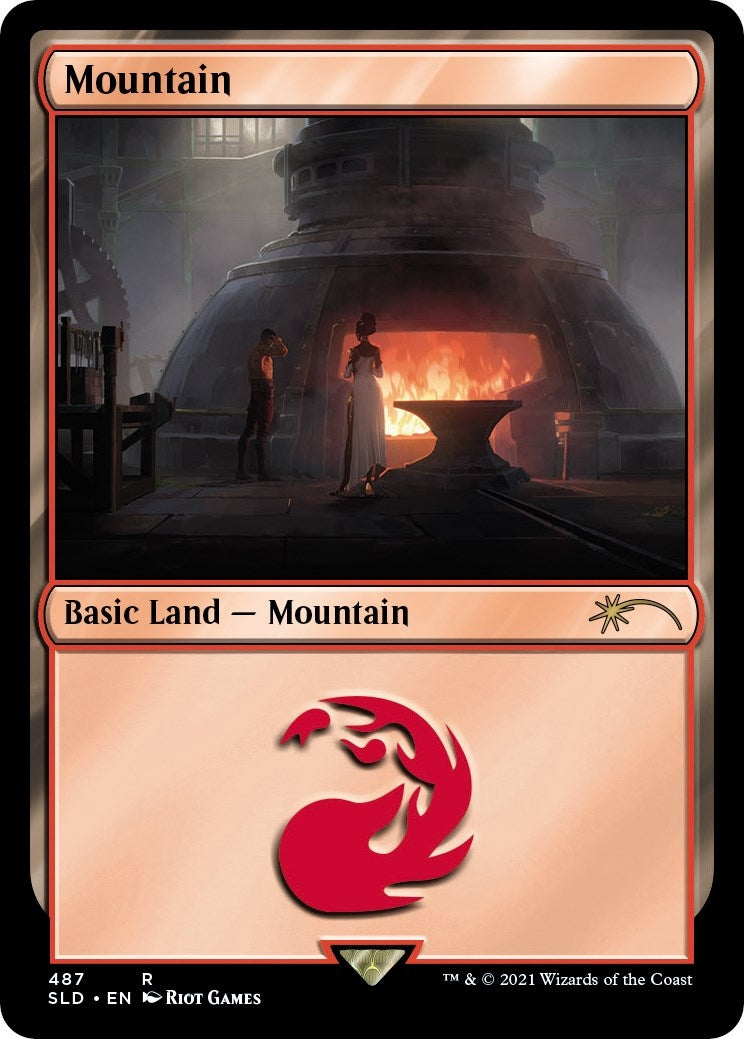 Image for Mountain (Secret Lair x Arcane: Lands) (487) [Secret Lair Drop Series] - Magic: The Gathering