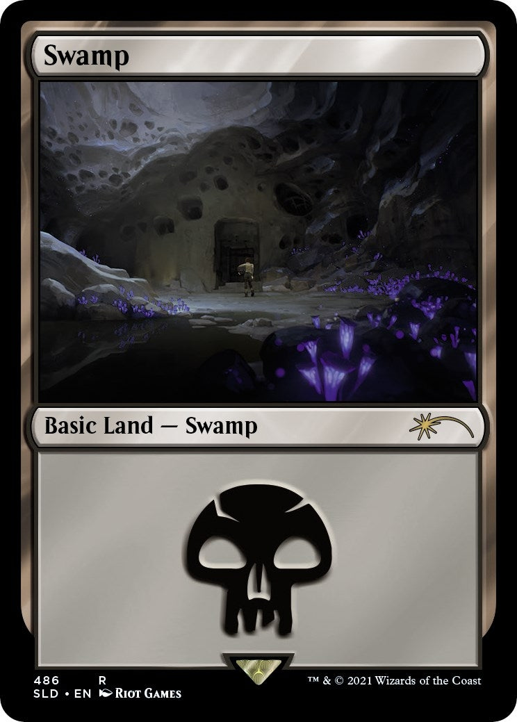 Swamp (Secret Lair x Arcane: Lands) (486) [Secret Lair Drop Series]
