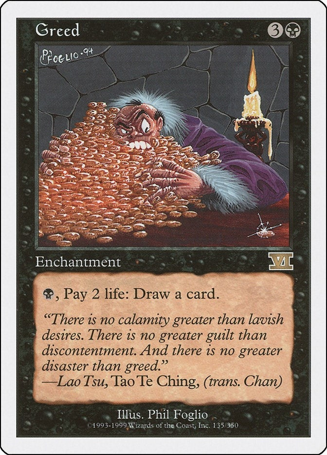 Image for Greed (135) [Classic Sixth Edition] - Magic: The Gathering