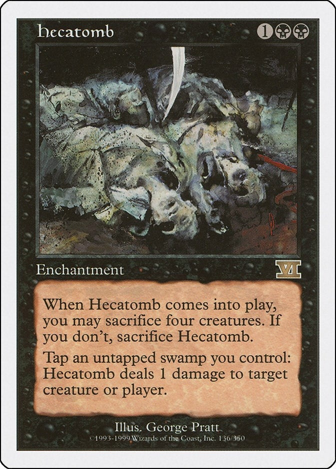 Image for Hecatomb (136) [Classic Sixth Edition] - Magic: The Gathering
