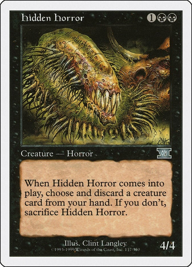 Image for Hidden Horror (137) [Classic Sixth Edition] - Magic: The Gathering