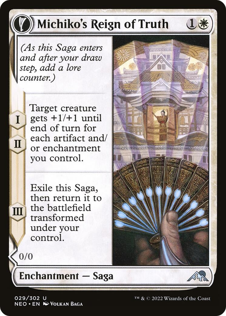 Image for Michiko's Reign of Truth (29) [Kamigawa: Neon Dynasty] - Magic: The Gathering